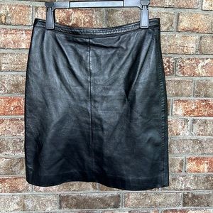 Whet Blu black 100% leather pencil skirt  size 8
